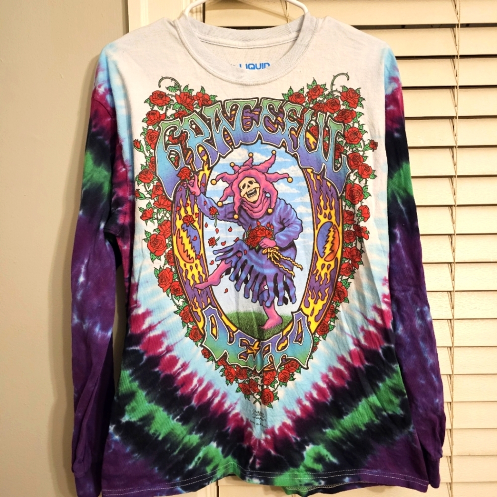 Grateful dead seasons of the dead liquid blue large long sleeve